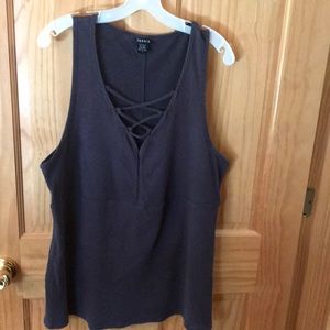 Torrid Women’s Gray Fancy V-neck Tank Top